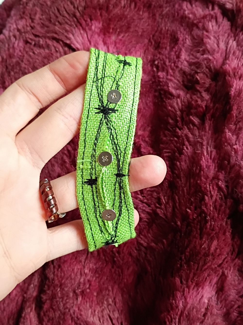 Handmade Spiked Cuff - Picture 3 of 4